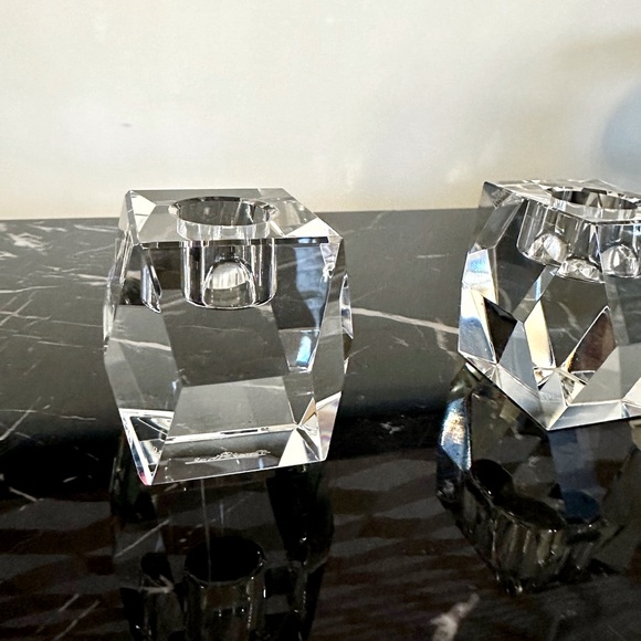 Rosenthal Crystal Candleholder Set Mint Vintage Pair in Original Box - Picture 6 of 12